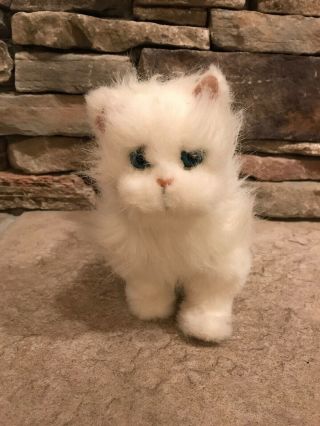 Fur Real Friends Cat White Kitty Plush Stuffed Interactive Walks Meow Animal Toy