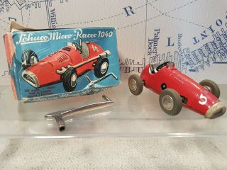 Tin Toy Wind Up Schuco Micro Race Car 1040 - Germany - - Box