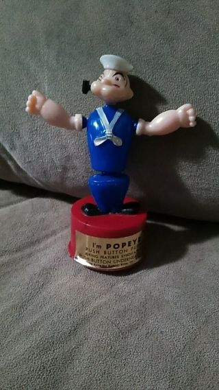 Vintage Kohner Bros Inc.  " Popeye " Push Button Puppet 3991 Piece