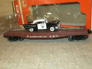 Lionel 6 - 26906 Southern Pacific Flatcar W/ 57 Chevy Police Car // Cool