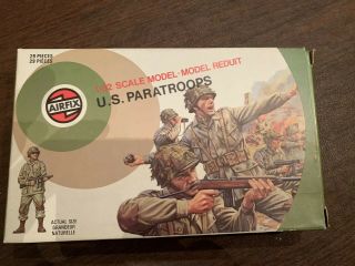 Airfix 1/32 Scale Wwii Us Paratroops Infantry Soldiers Box And Figures