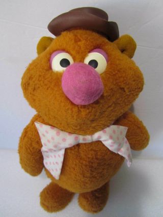 Vintage 1977 - 78 Fisher - Price 851 Jim Henson Fozzie Bear Muppet 13.  5 " Plush Doll