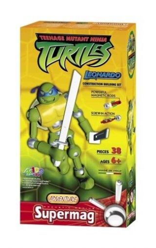 Supermag Teenage Mutant Turtles Leonardo 12.  5 Inch Construction Building Figure
