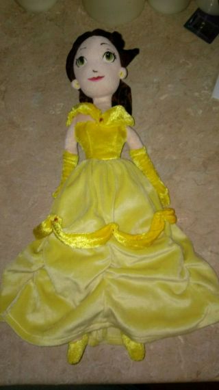 Disney Store 16 " Princess Belle Beauty And The Beast Plush Rag Doll