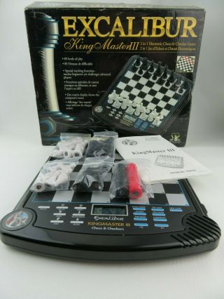 Excalibur King Master Iii 3 Electronic 2 In 1 Chess Checkers Computer 911e - 3