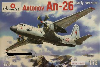 1/72 A - Model 72101; Antonov An - 26 Early Version Curl No Kit Box