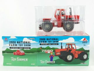 Ertl 2008 National Farm Toy Show Allis Chalmers 7580 Tractor W Box,  1:64 29710p