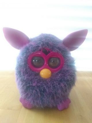 Hasbro Furby Boom Pink Purple/Blue Talking Interactive Pet Toy 2012 great 2