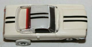 1966 Vtg Aurora T - Jet Slot Car Ho White Ford Mustang Fastback Car