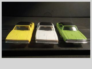 3 Johnny Lightning/auto World Dodge Charger Ho Slot Car Bodies