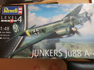Revell 1/48 Scale Junkers Ju88 A - 4 - Bonus Canopy Mask Set