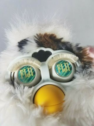 [Refurbished] CUSTOM Snow Leopard Furby Fiji Vaporwave Eye Chips OOAK 3