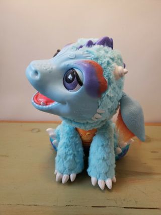FurReal Friends Torch My Blazin Dragon Blue Animated Interactive Sounds Lights 2
