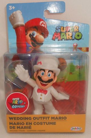 Mario Wedding Outfit Mario 2.  5 " Figure Jakks Pacific Nintendo