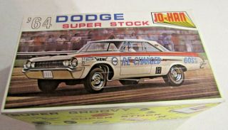 1964 ’64 Dodge Stock Drag Car Vintage Jo - Han Model Kit Gc - 2864 Open Box