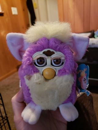 1999,  Hasbro,  Tiger Elec. ,  Furby Baby,  Pink And Yellow With Orange Eyes