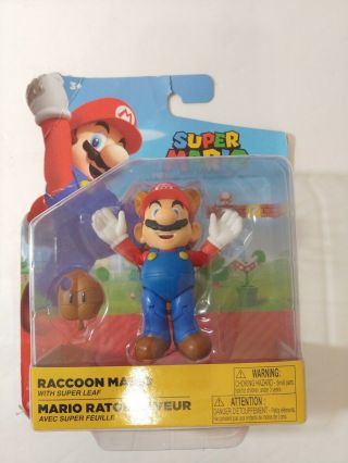 World Of Nintendo 4 - Inch Action Figure - Racoon Mario