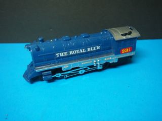 1986 Bright " The Royal Blue " Vintage Battery Powered Locomotive Train