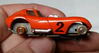 Vintage Aurora Tjet Cheetah 2 Slot Car Orange