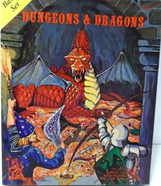Vintage Tsr Games Dungeons & Dragons D&d Basic Set With Introductory Module 1001