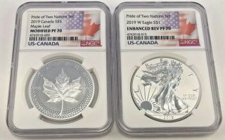 2019 Ngc Erpf70/mpf70 Pride Of Two Nations Set Ase/maple With Ogp (8009/8015)