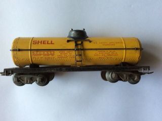 Vintage Marx - O Scale - 8 - Wheel - 3/16 " Single Dome Shell Oil Tanker Sccx 652