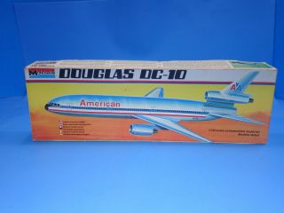 1978 Monogram 1/144 Douglas Dc - 10 Plastic Airplane Model Kit 5413