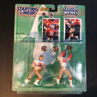 1997 Kenner Starting Lineup Classic Doubles Joe Montana Jerry Rice In Moc