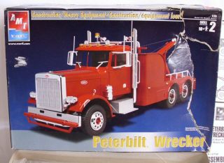 Amt Peterbilt Wrecker Truck Tow Model Kit Boxed 1/25 31750