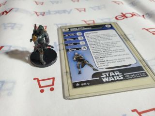 Star Wars Miniatures Boba Fett Bounty Hunter With Card