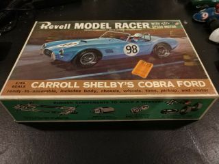 Look 1963 Revell 1/32 Carroll Shelby Cobra Ford Slot Car Box Only Real