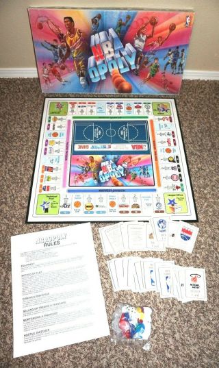 Monopoly Nbaopoly Board Game Basketball 100 Complete Vintage Rare Supersonics