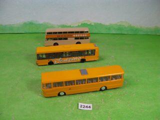 Vintage Busch / Setra Etc Germany Ho 1/87 Plastic Coaches X3 Models Toys 2244