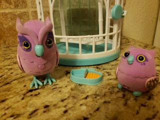 Little Live Pets Tweet Talking Birds with Cage.  Interactive mother and baby owls 2