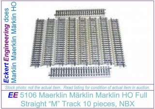 Ee 5106 Fr Marklin Ho 5106 M Full Straight Track Pack Of 10 Without Box Nbx Fair