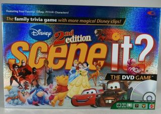Disney Scene It 2nd Edition Dvd Game Mattel 2007 Pixar,  Family Trivia Game