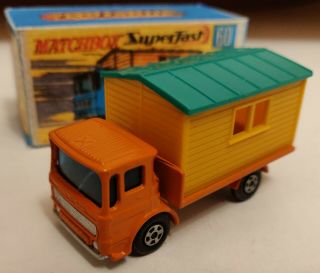 Matchbox Superfast Lesney 60 Site Hut Truck Custom /crafted Box