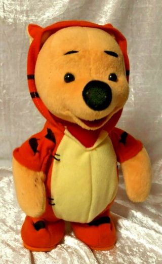 Winnie The Pooh Dressed Up As Tigger - Push His Head Down & He Talks And Jumps