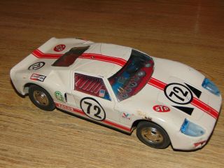 Alps Vintage Japanese Tin Litho Battery Operated 1965 Ford Gt 40 Swinger