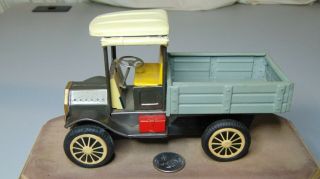 Vintage Tin Litho Friction Model T Ford Pickup Truck Made In Japan