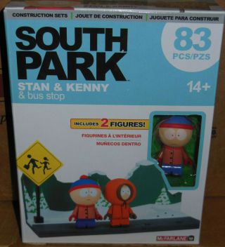 Mcfarlane South Park Stan & Kenny Bus Stop 83 Piece Construction Set