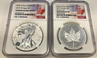 2019 Ngc Erpf70/mpf70 Pride Of Two Nations Set Ase/maple With Ogp (8013/8008)