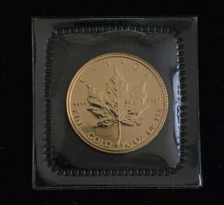 $5 Canadian Maple Leaf 1/10 Oz Fine Gold Coin Canada Elizabeth Ii