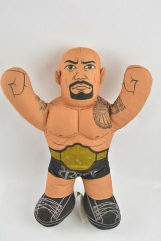 The Rock Talking Wwe Wrestling Brawlin Buddies 17 " Plush Toy Figure 2012 Mattel