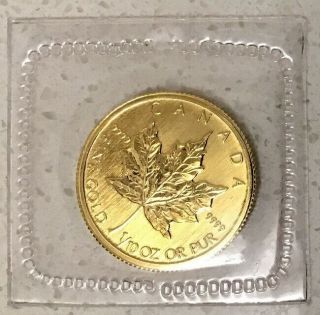 2009 Canadian Gold Maple Leaf $5 Coin - 1/10 Oz 9999 Gold - Canada Bullion Round