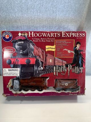 2008 Lionel Harry Potter Hogwarts Express G Gauge Train Set 7 - 11080 Ready Toplay
