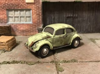 Volkswagen Beetle Custom Weathered Rusty Barn Find 1/64 Diecast Car Vw Bug