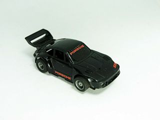 Porsche 935 Turbo Black/red Letters Tyco Ho Slot Car 440x2 Chassis