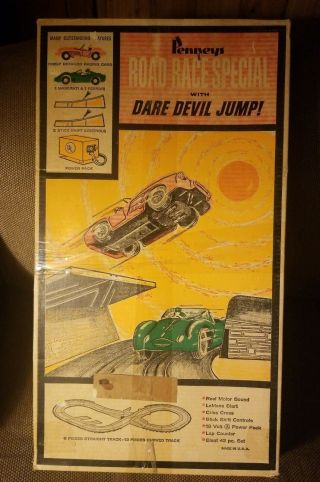 Pennys Road Race Special W/dare Devil Jump Vintage Model 7181 Louis Marx - 1965