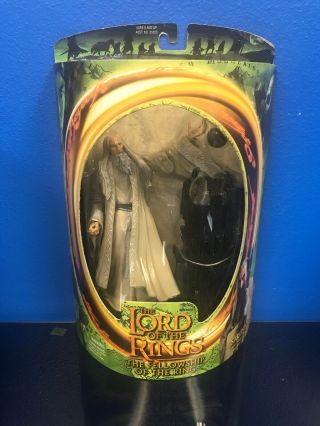 Lord Of The Rings Saruman Figure W/ Magic Floating Palantir “you Shall Not Pass